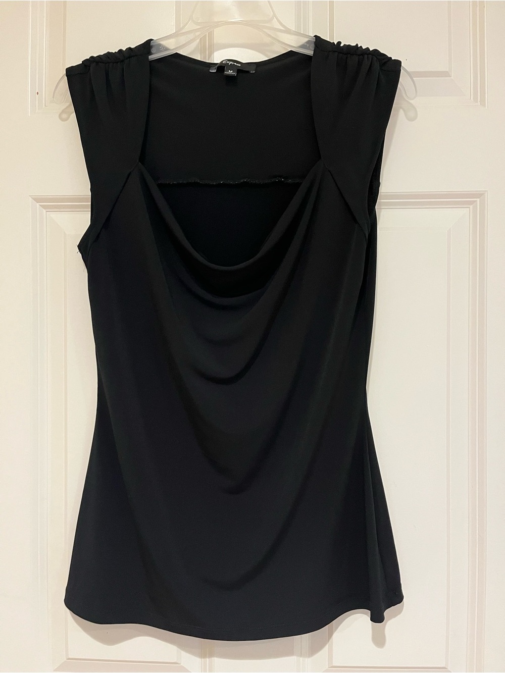 Express Sleeveless Black Cowl Neck Women's Top